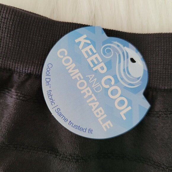 Bali Comfort Revolution Microfiber Brief Panty Black Stripe DF803J Size 8/9 - Picture 6 of 8